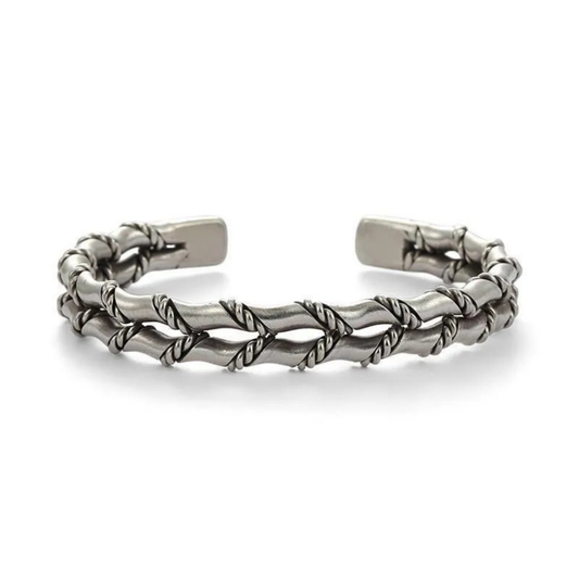 Antique Silver Alloy Bracelet Irregular Twisted Design | Cool Style Jewelry