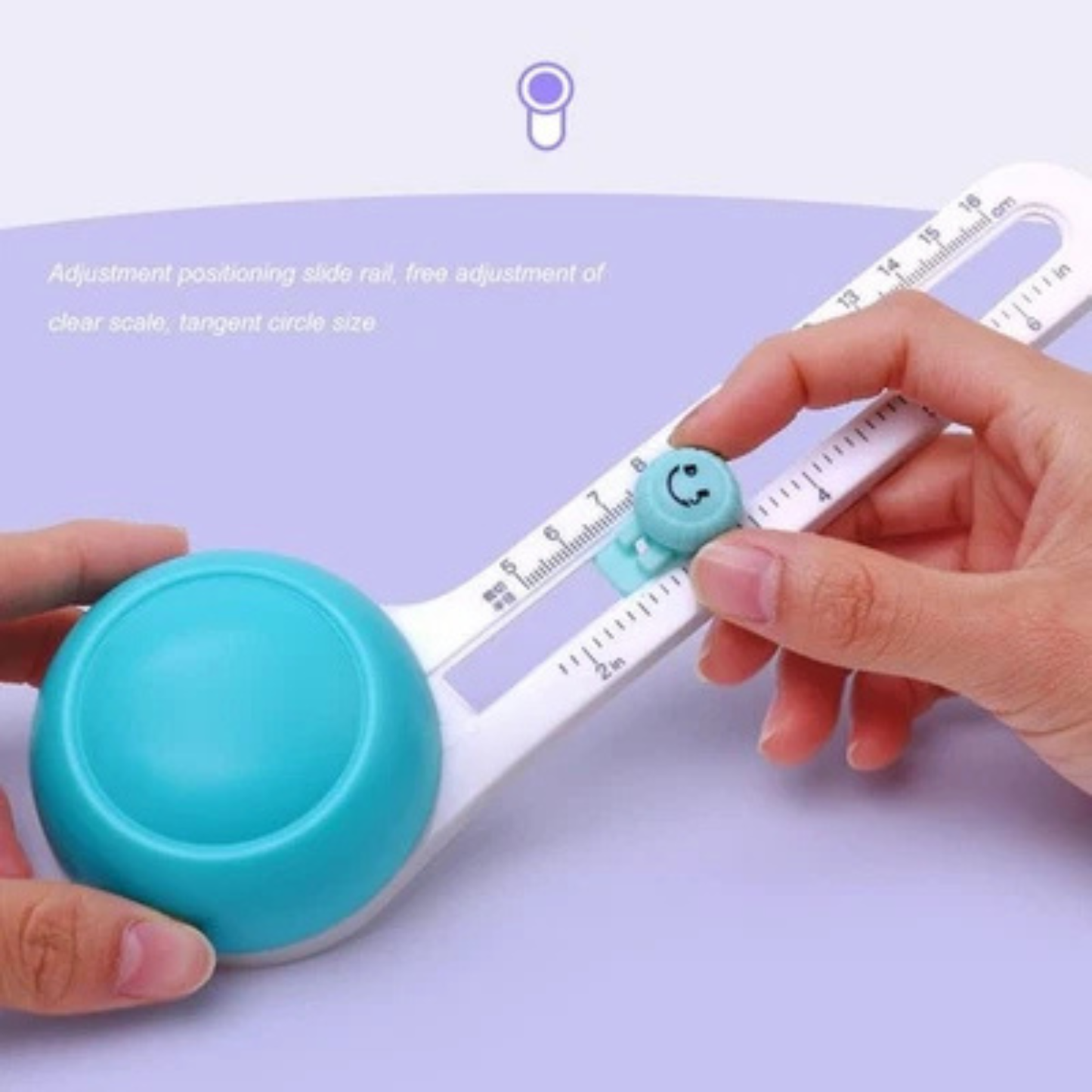 Circle Paper Cutter - Rotary Circle Cutter for Paper Crafts | Adjustable 4-12.5" | Multicolor