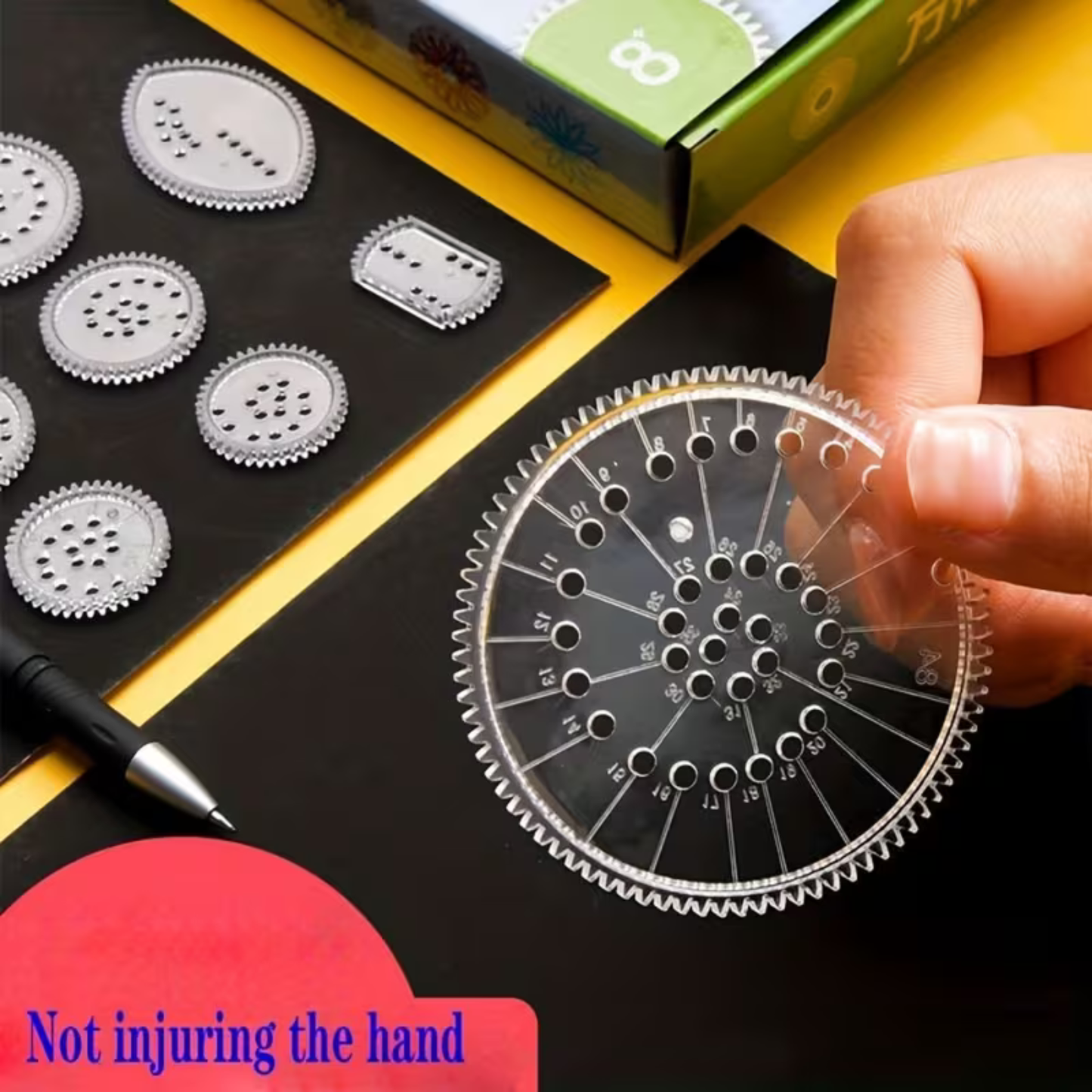 22pcs Multifunctional Geometric Drawing Ruler Set | Spiral Template | Magic Drawing Tool